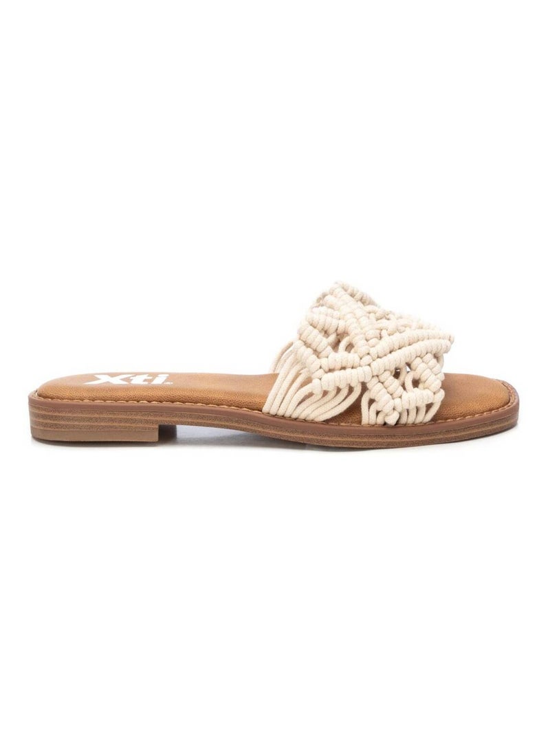 Sandales décontractées avec bride arrière Beige - Kiabi