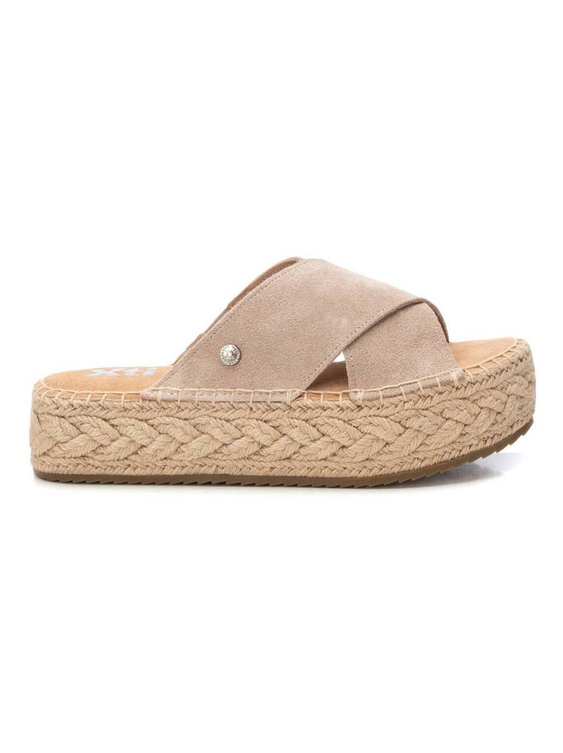 Sandales décontractées avec bride arrière Beige - Kiabi