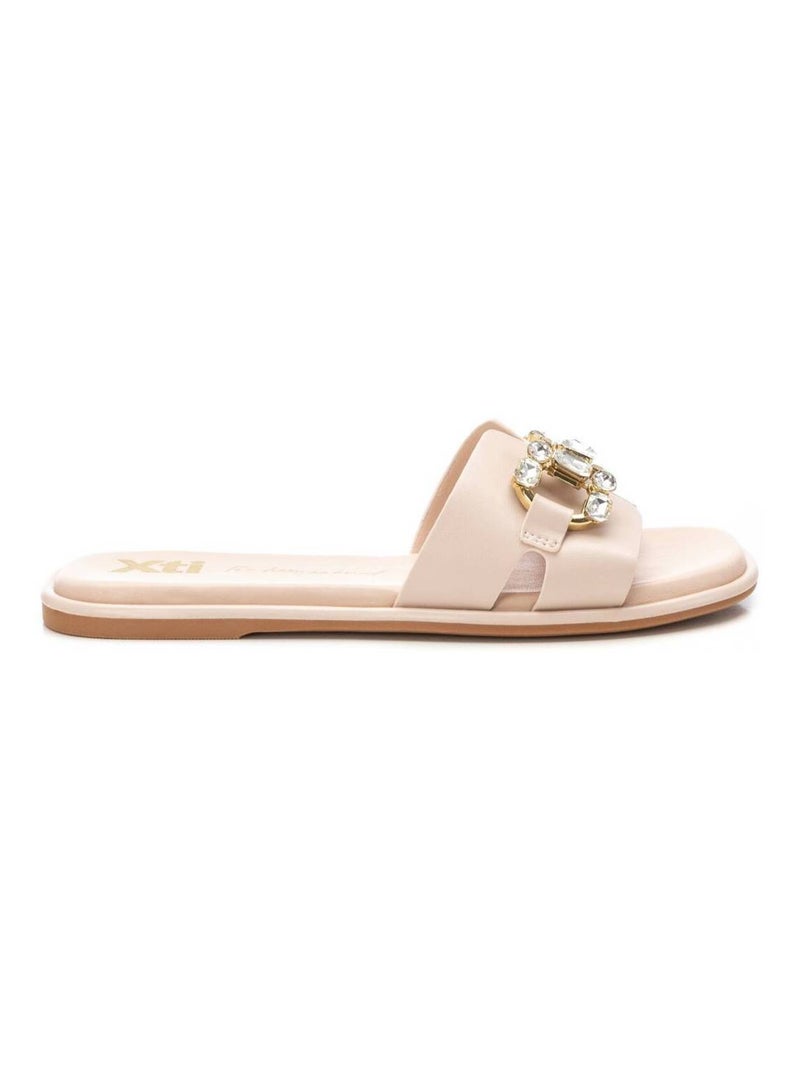 Sandales décontractées avec bride arrière Beige - Kiabi