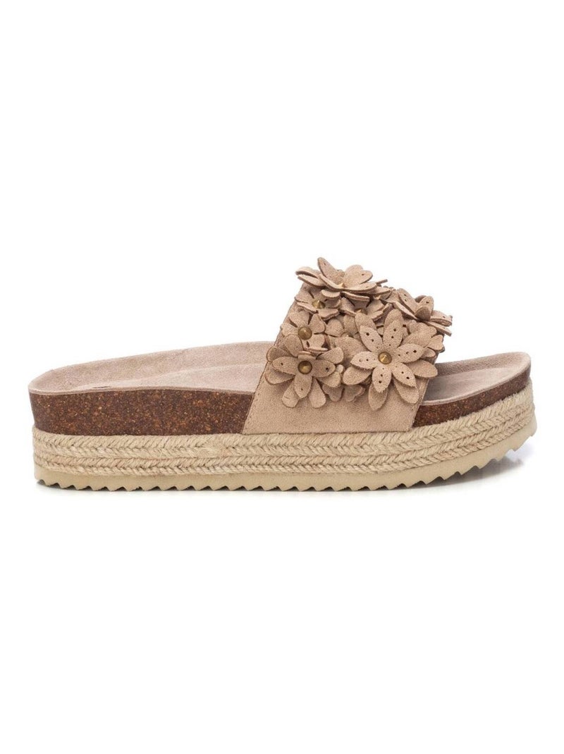 Sandales décontractées avec bride arrière Beige - Kiabi