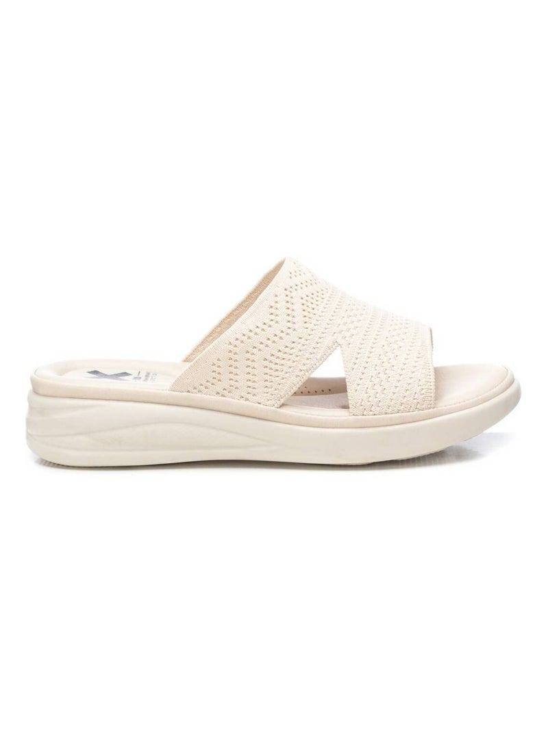 Sandales décontractées avec bride arrière Beige - Kiabi