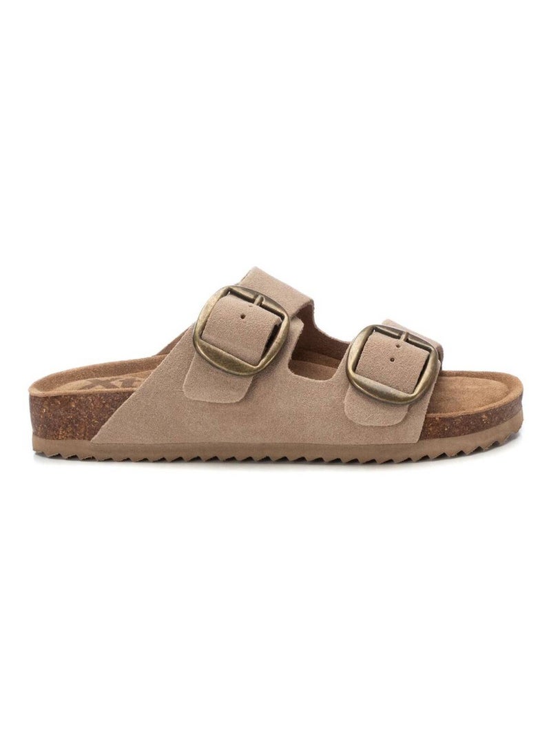 Sandales décontractées avec bride arrière Beige - Kiabi