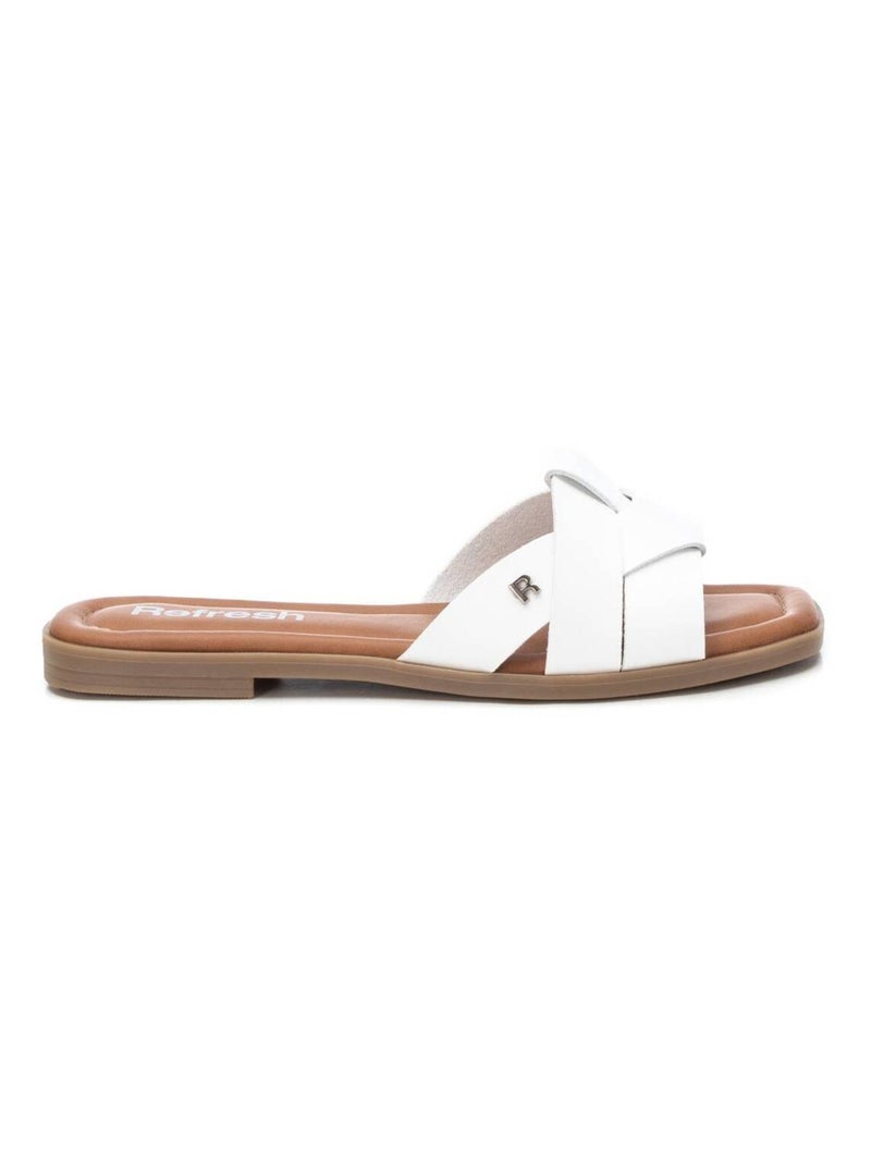 Sandales décontractées avec bride arrière Blanc - Kiabi