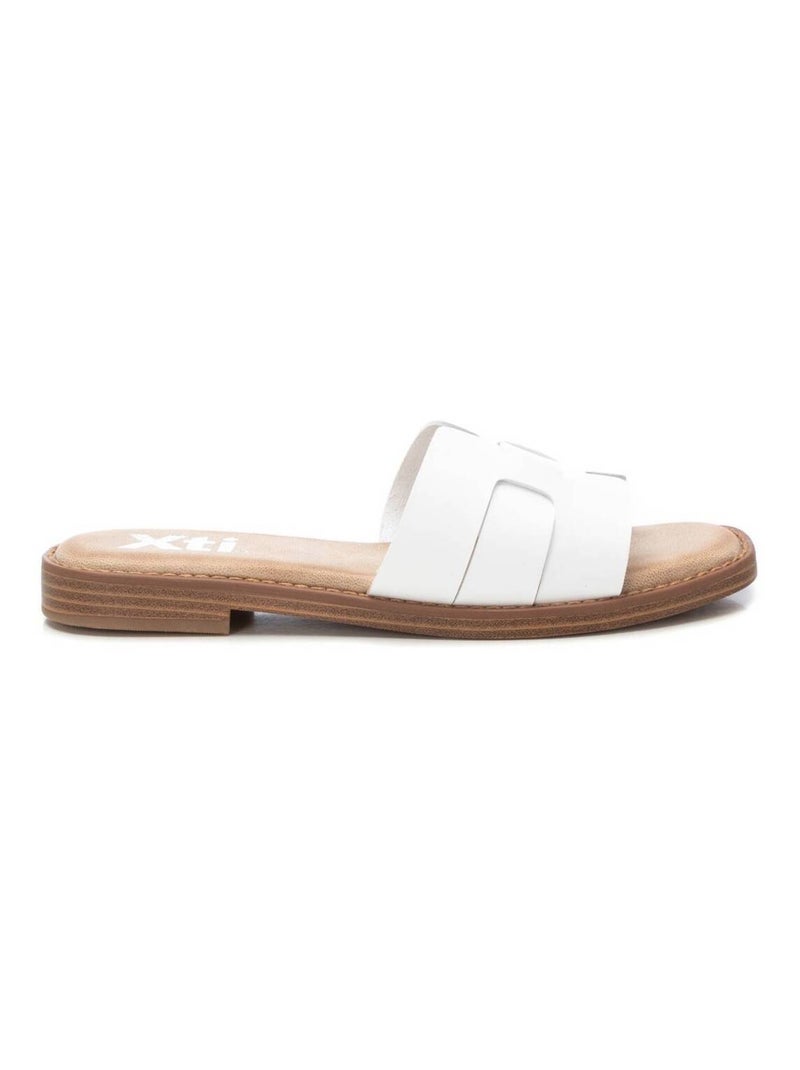 Sandales décontractées avec bride arrière Blanc - Kiabi