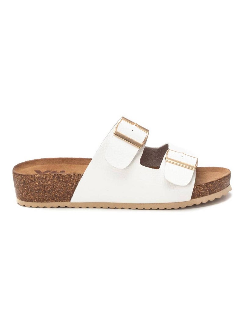 Sandales décontractées avec bride arrière Blanc - Kiabi
