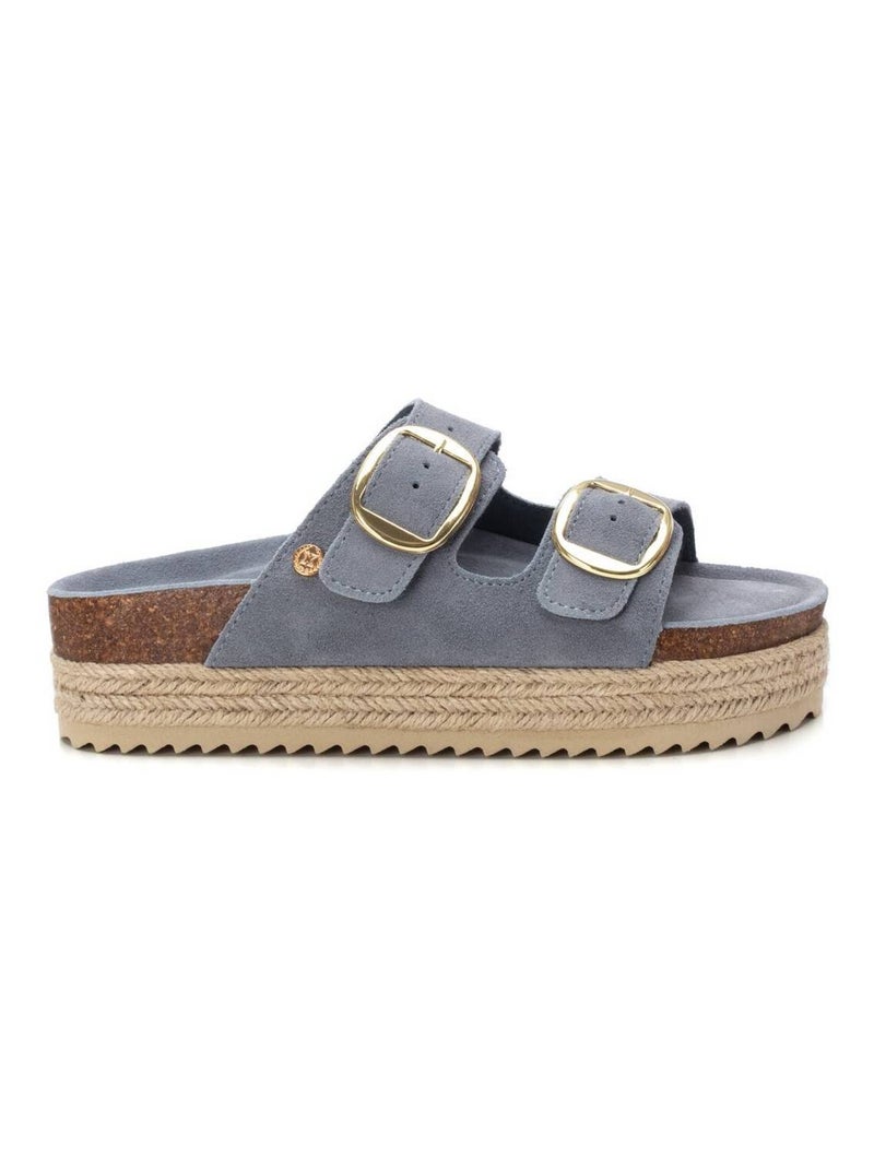Sandales décontractées avec bride arrière Bleu - Kiabi
