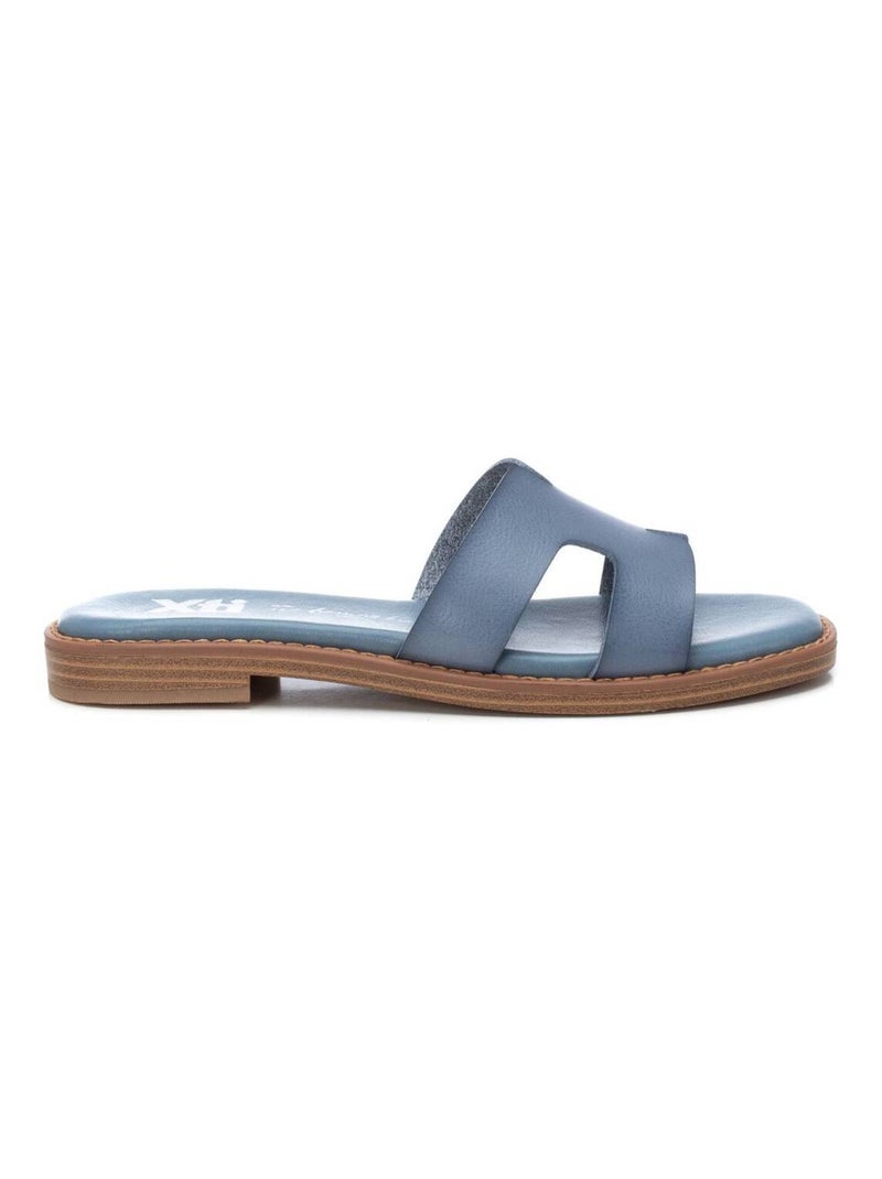 Sandales décontractées avec bride arrière Bleu - Kiabi