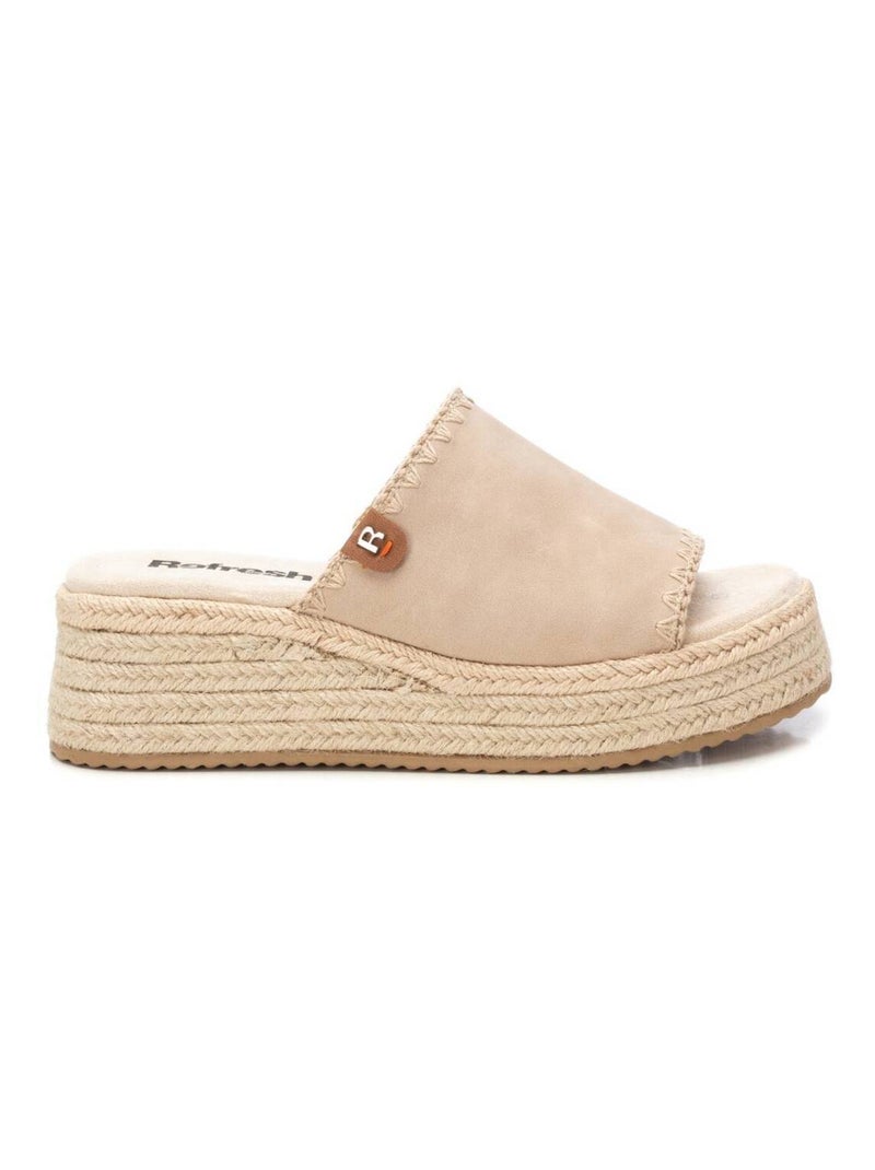 Sandales décontractées avec bride arrière et semelle compensée Beige - Kiabi