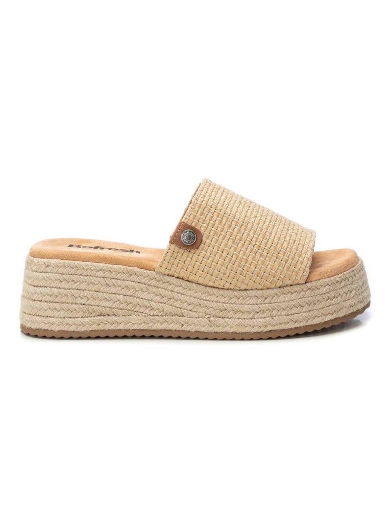 Sandales décontractées avec bride arrière et semelle compensée Beige - Kiabi