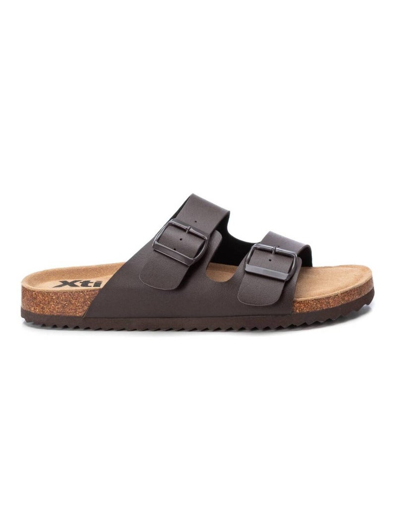 Sandales décontractées avec bride arrière Marron - Kiabi