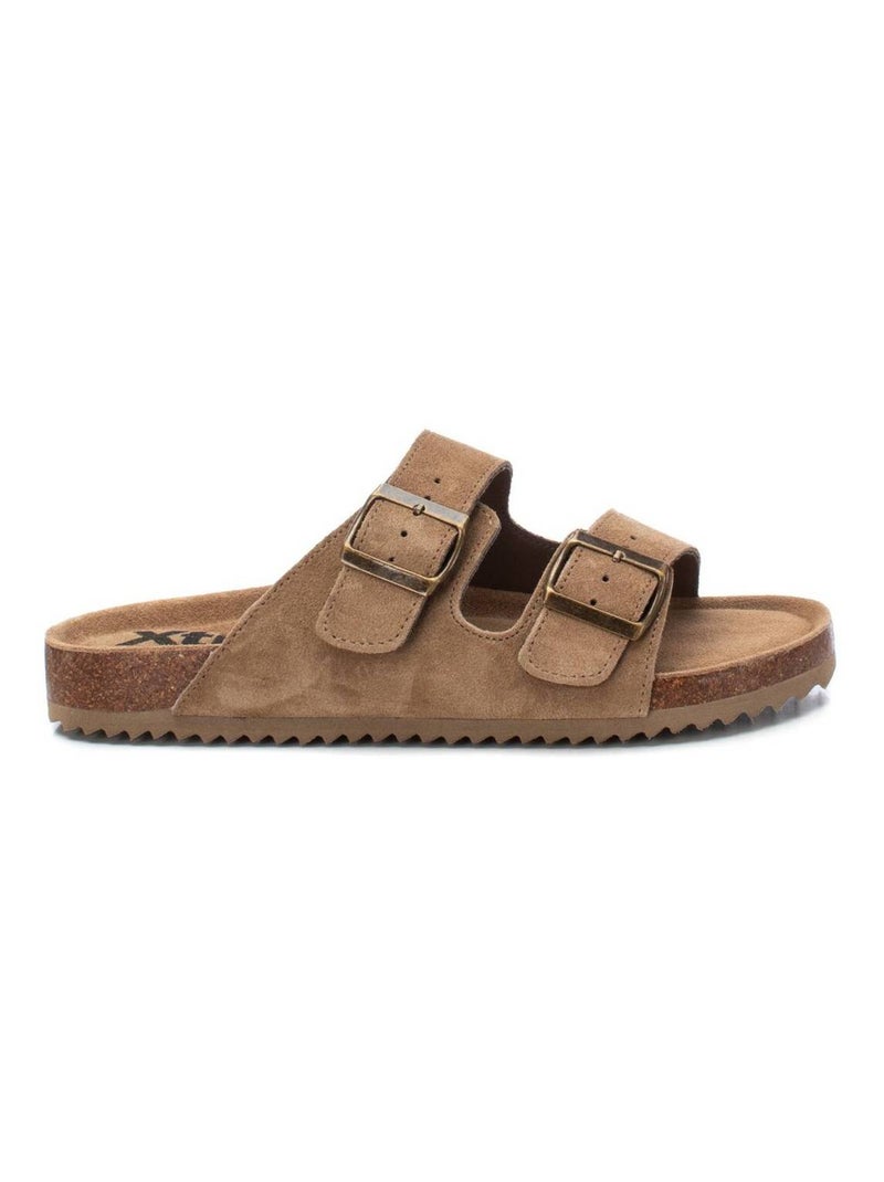 Sandales décontractées avec bride arrière Taupe - Kiabi