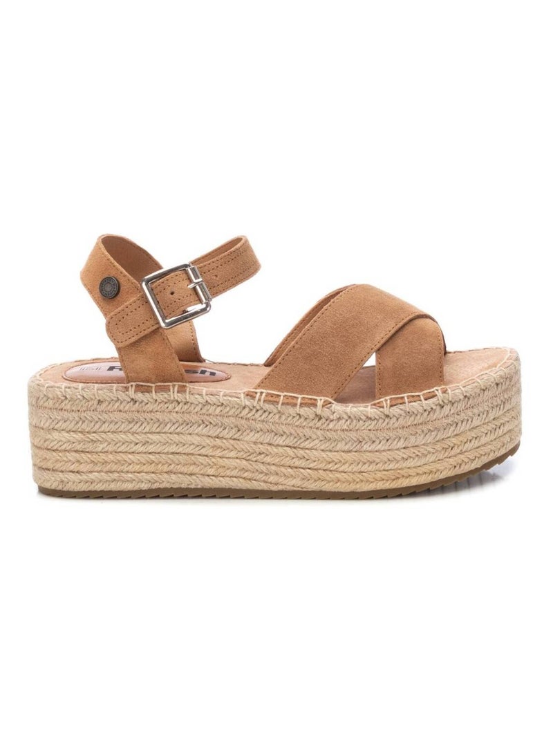 Sandales décontractées montantes Camel - Kiabi
