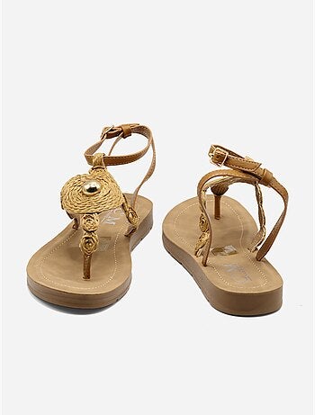 Sandales détails à perles - C M