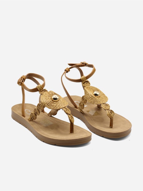 Sandales détails à perles - Kiabi