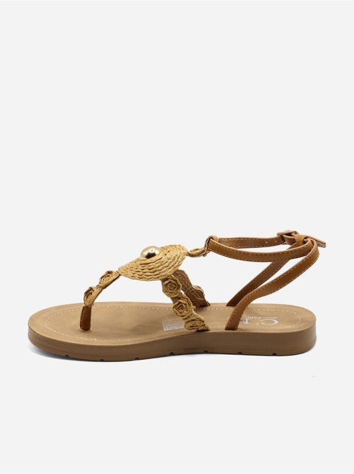 Sandales détails à perles - Kiabi