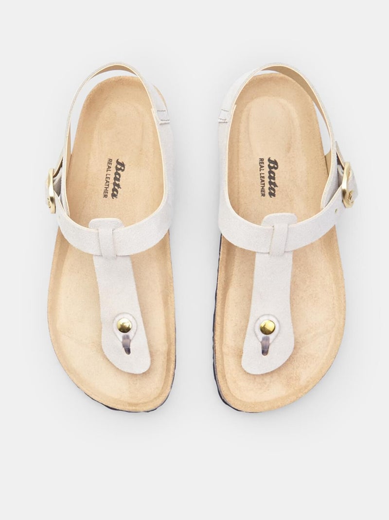 Sandales d'été décontractées BATA Beige - Kiabi
