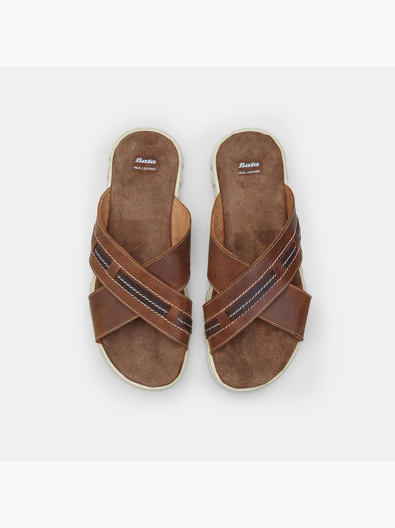 Sandales d'été décontractées BATA Marron - Kiabi