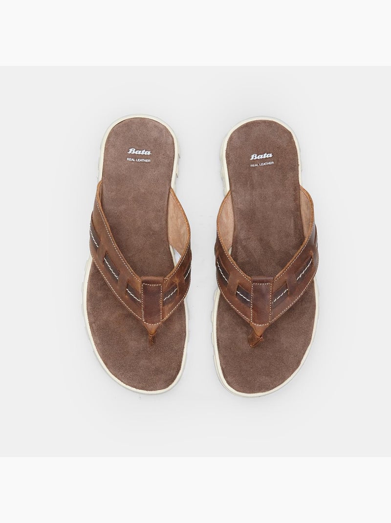 Sandales d'Été Décontractées pour Homme BATA Marron - Kiabi