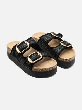 Sandales double bride tressé