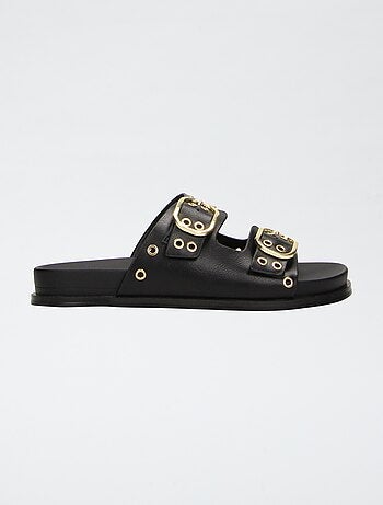 Sandales doubles brides à œillets