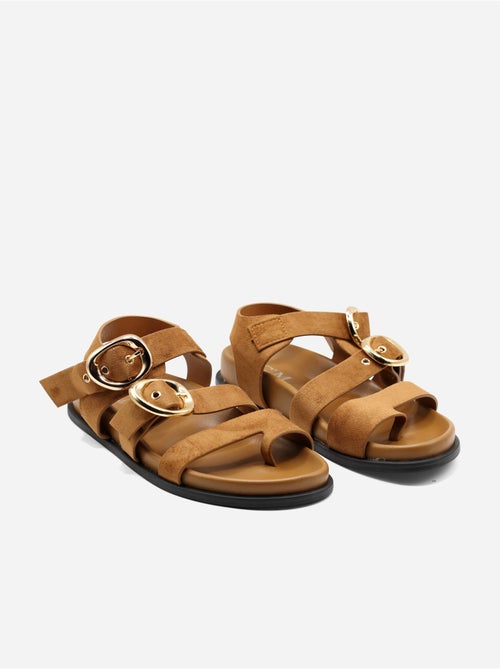Sandales effet daim - C M - Kiabi