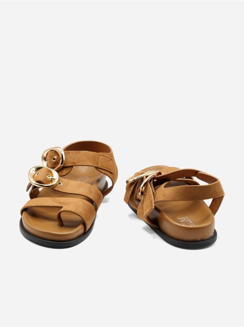 Sandales effet daim - C M - Kiabi