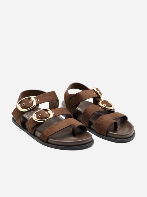 Sandales effet daim - C M - Kiabi