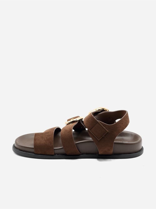 Sandales effet daim - Kiabi
