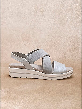 Sandales élastiquées à semelle amovible - PEDICONFORT