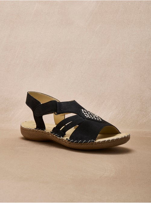 Sandales élastiquées tout cuir - PEDICONFORT - Kiabi