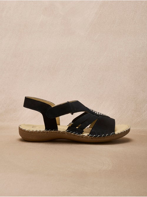 Sandales élastiquées tout cuir - PEDICONFORT - Kiabi