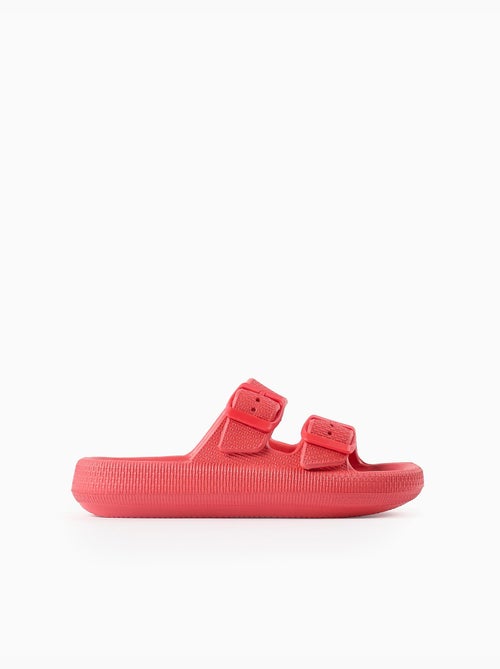 Sandales en caoutchouc avec double boucle - Kiabi