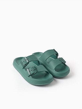 Sandales en caoutchouc avec double boucle