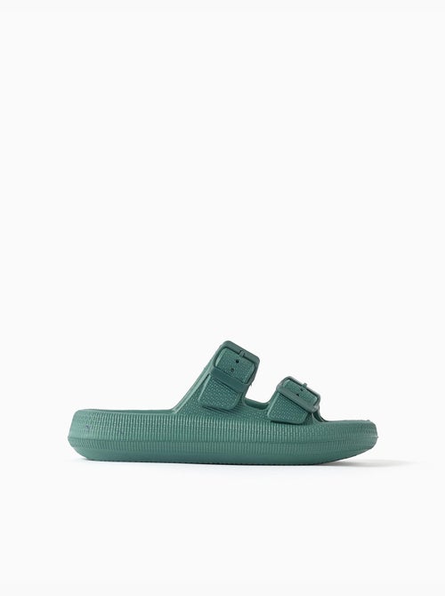 Sandales en caoutchouc avec double boucle - Kiabi