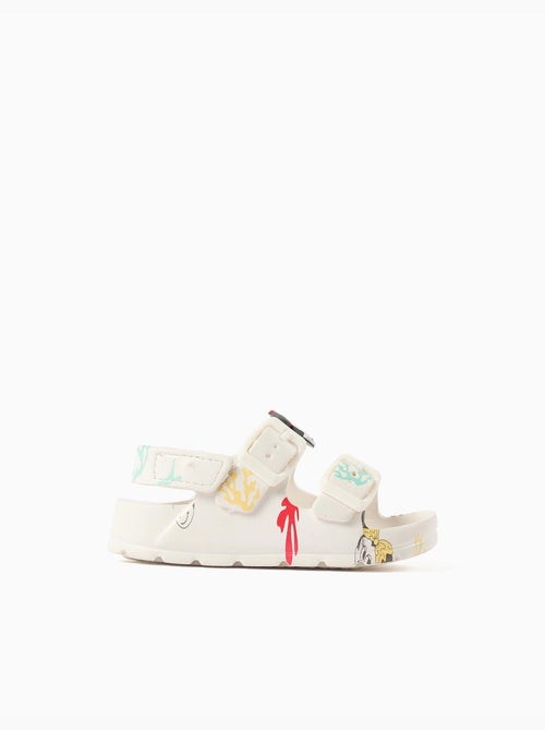 Sandales en caoutchouc avec fermeture à boucle et à scratch Minnie - Kiabi
