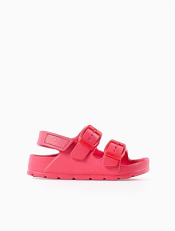 Sandales en caoutchouc avec fermeture à boucle et à scratch