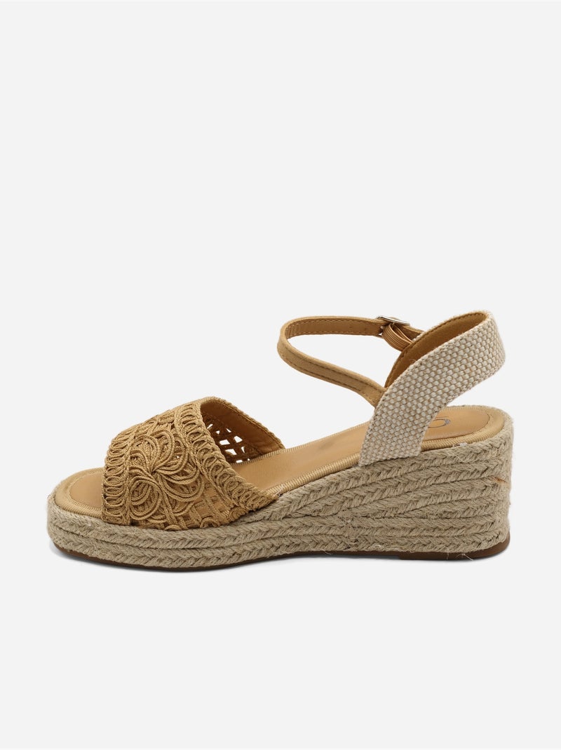 Sandales en crochet Camel - Kiabi