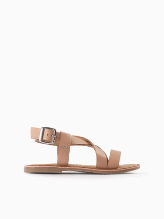 Sandales en Cuir à Brides Croisées