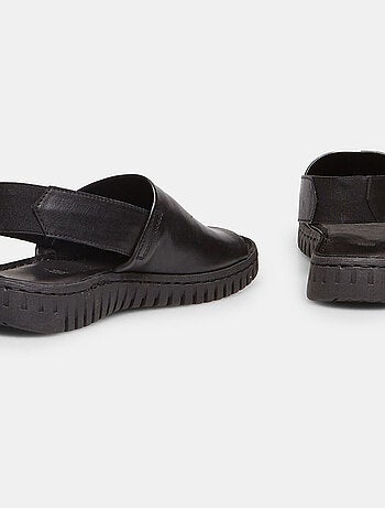 Sandales en cuir avec bride élastique BATA
