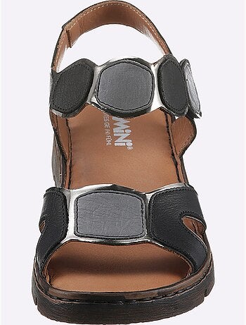 Sandales en cuir avec fermeture auto-agrippante et rembourrage confortable - Taille standard - Witt