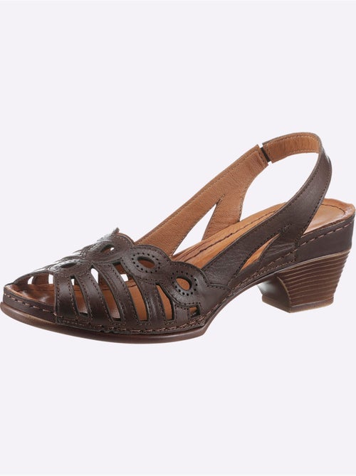 Sandales en cuir avec motif feuilles et semelle amortissante - Taille standard - Witt - Kiabi Sandales en cuir avec motif feuilles et semelle amortissante - Taille standard - Witt - Kiabi