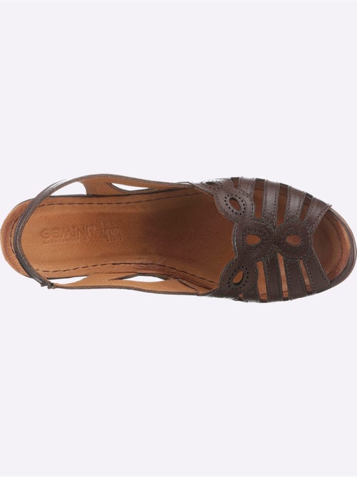 Sandales en cuir avec motif feuilles et semelle amortissante - Taille standard - Witt - Kiabi Sandales en cuir avec motif feuilles et semelle amortissante - Taille standard - Witt - Kiabi