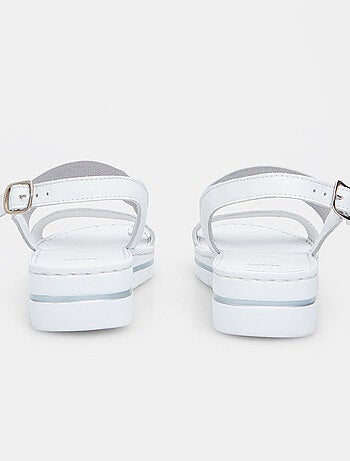 Sandales en cuir avec plateforme 3,5 cm BATA