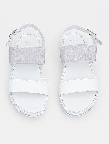 Sandales en cuir avec plateforme 3,5 cm BATA