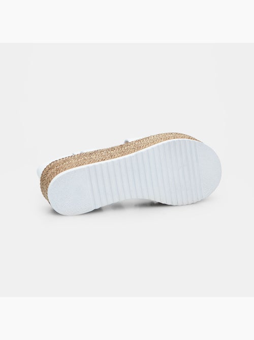 Sandales en cuir avec plateforme 4 cm BATA - Kiabi