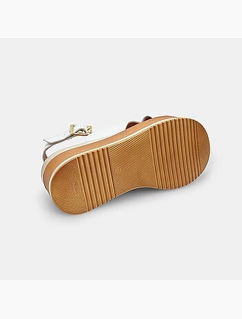 Sandales en cuir avec plateforme bata