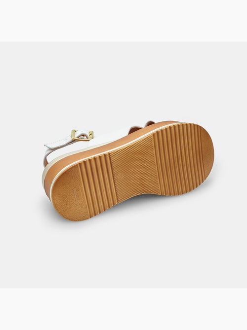 Sandales en cuir avec plateforme bata - Kiabi Sandales en cuir avec plateforme bata - Kiabi