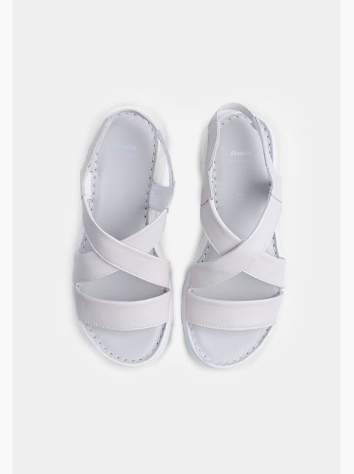 Sandales en cuir avec plateforme BATA - Kiabi