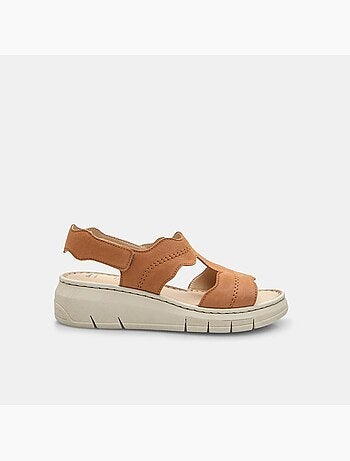 Sandales en cuir avec plateforme BATA
