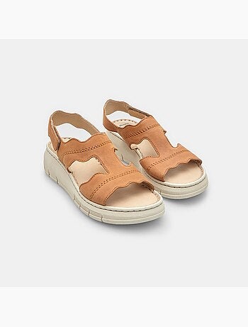 Sandales en cuir avec plateforme BATA